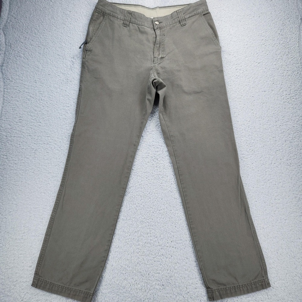 Columbia Pants Mens 34x32 Brown Canvas Cargo Pocket Outdoor Travel Casual